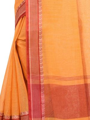 bordered tant saree - 16592126 - Standard Image - 2