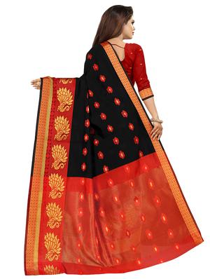 floral kanjivaram saree with blouse - 16592160 - Standard Image - 2