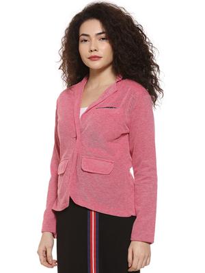 lapel neck contrast patch blazer - 16592276 - Standard Image - 2