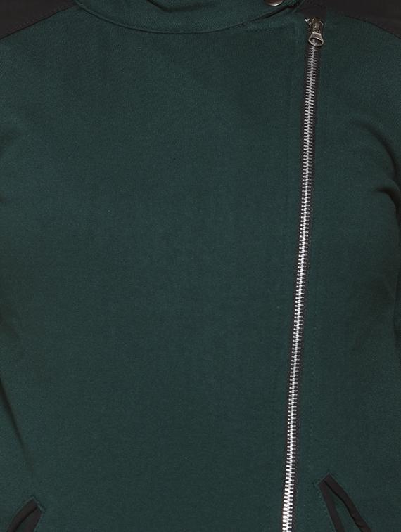 mock neck color block jacket - 16592284 - Zoom Image - 5