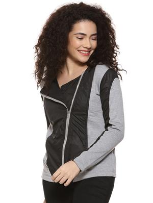 faux leather color block jacket - 16592285 - Standard Image - 2