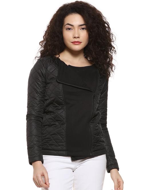 styled neck bomber/biker jacket - 16592290 - Standard Image - 1