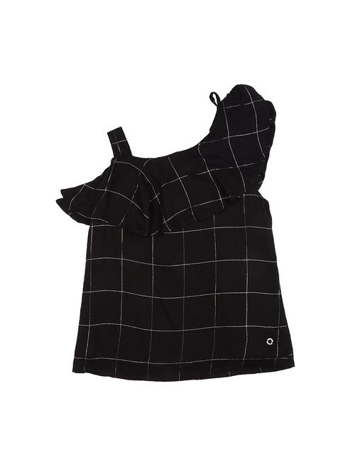 ruffle detail checkered top - 16592912 - Very Small Image - 1