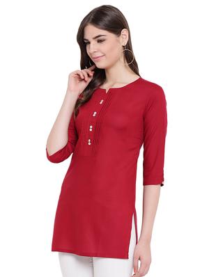 solid straight kurti - 16593160 - Standard Image - 2