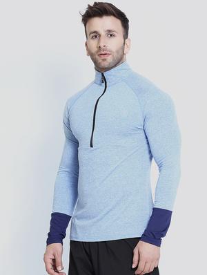 blue solid raglan t-shirt - 16595135 - Standard Image - 2