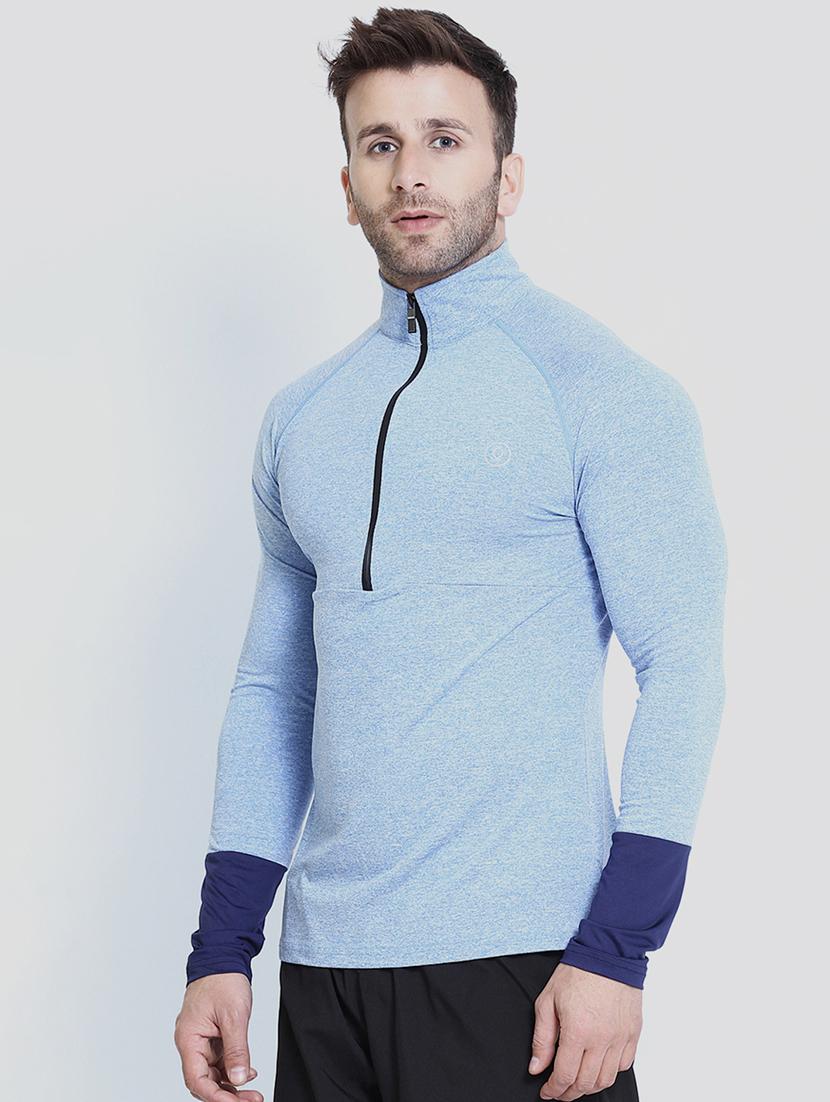blue solid raglan t-shirt - 16595135 - Zoom Image - 2