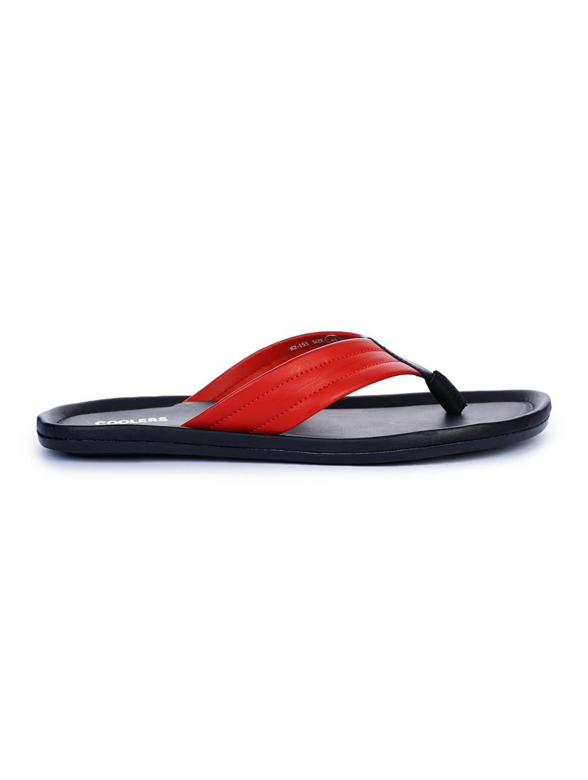 red leather toe separator slippers - 16595234 - Zoom Image - 2