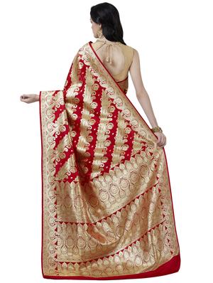 paisley banarasi saree with blouse - 16596391 - Standard Image - 2