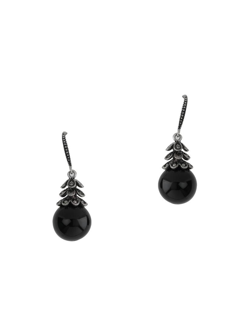 black metal drop earring - 16597041 - Zoom Image - 2