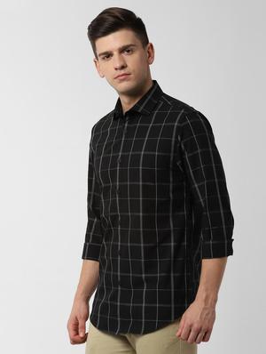 black checkered casual shirt - 16598117 - Standard Image - 2