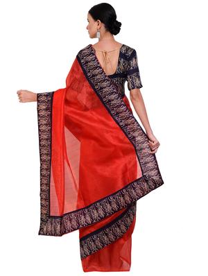 bordered bhagalpuri saree with blouse - 16598981 - Standard Image - 2