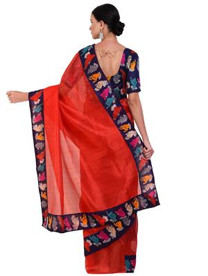 bordered bhagalpuri saree with blouse - 16598995 - Standard Image - 2