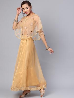 organza embroidered lehenga choli set - 16599596 - Standard Image - 2