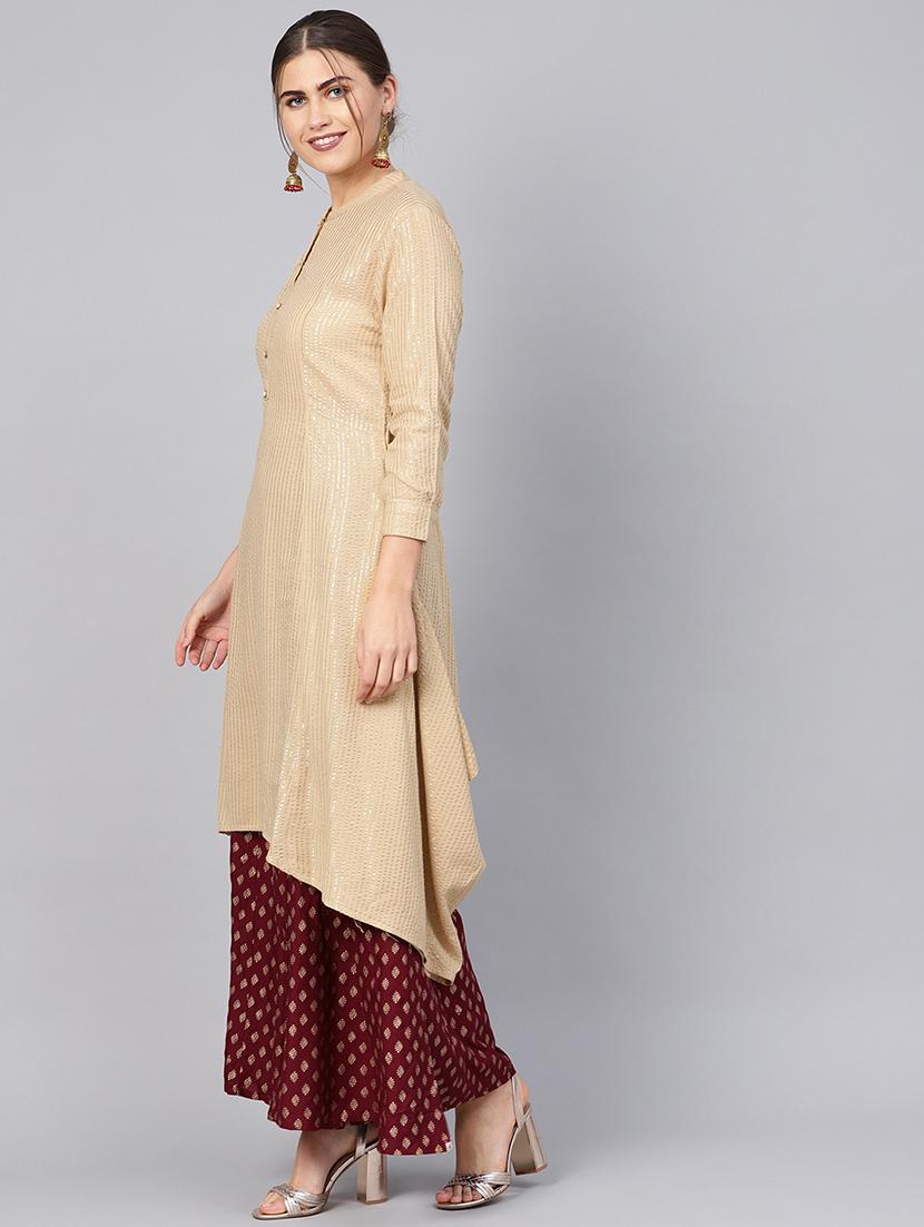 pastel asymmetric kurta - 16599640 - Zoom Image - 2