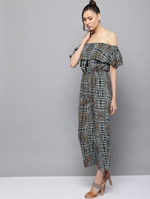 off shoulder ruffled jumpsuit - 16600050 - Standard Image - 2