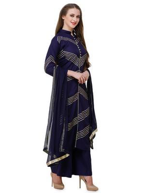 gota work kurta palazzo set - 16600783 - Standard Image - 2