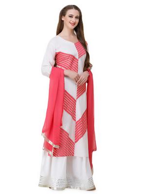 gota work kurta palazzo set - 16600785 - Standard Image - 2