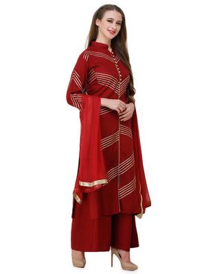 gota work kurta palazzo set - 16600793 - Standard Image - 2