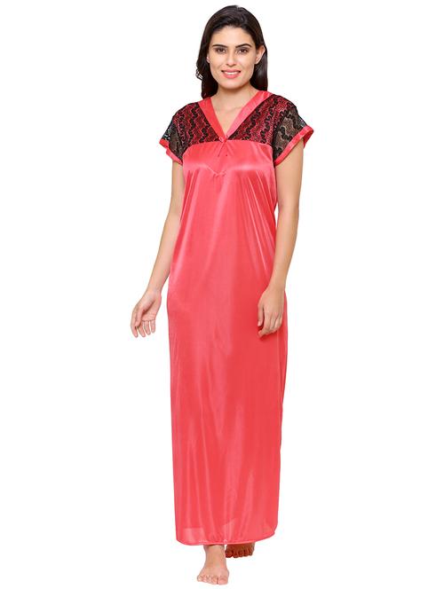 bow patch floral lace nighty - 16600846 - Standard Image - 1
