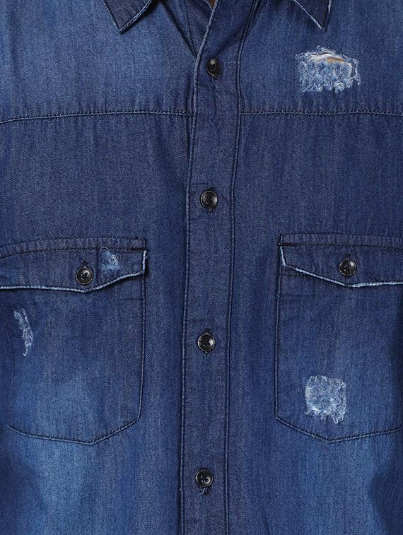 blue faded casual shirt - 16600900 - Zoom Image - 5