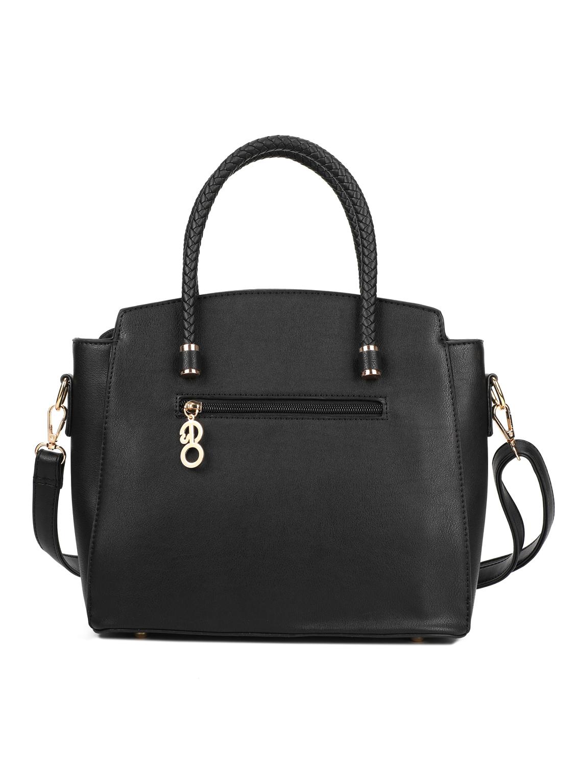 black leatherette (pu) regular handbag - 16600959 - Zoom Image - 2