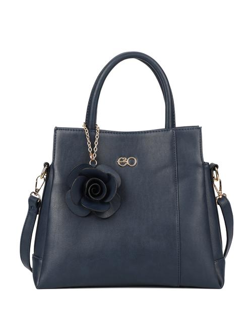 blue leatherette (pu) regular handbag - 16600964 - Standard Image - 1
