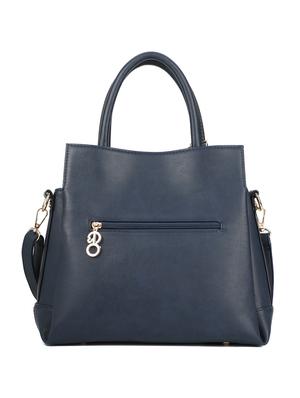 blue leatherette (pu) regular handbag - 16600964 - Standard Image - 2
