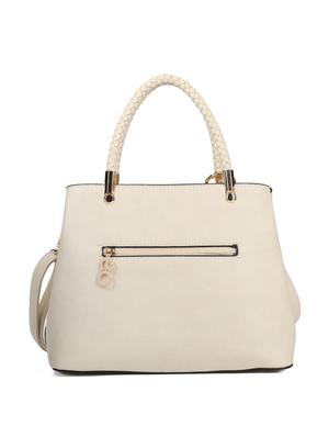 beige leatherette (pu) regular handbag - 16600967 - Standard Image - 2