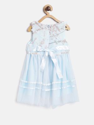 tie back floral applique frock - 16601510 - Standard Image - 2