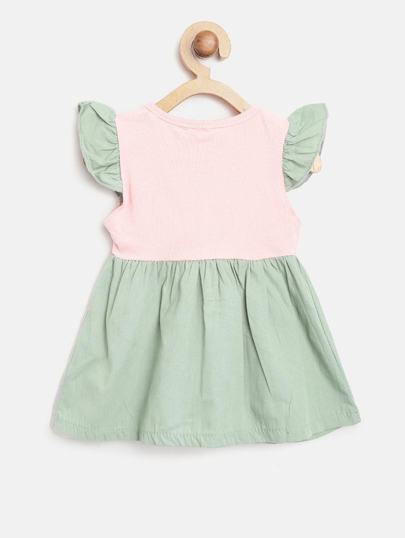 green applique cotton frock - 16601513 - Zoom Image - 2