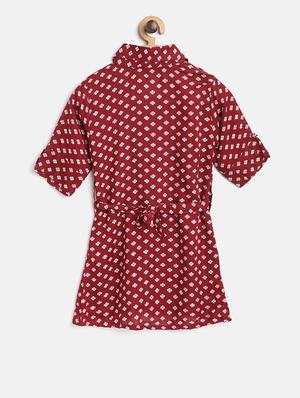 red cotton frock - 16601527 - Standard Image - 2
