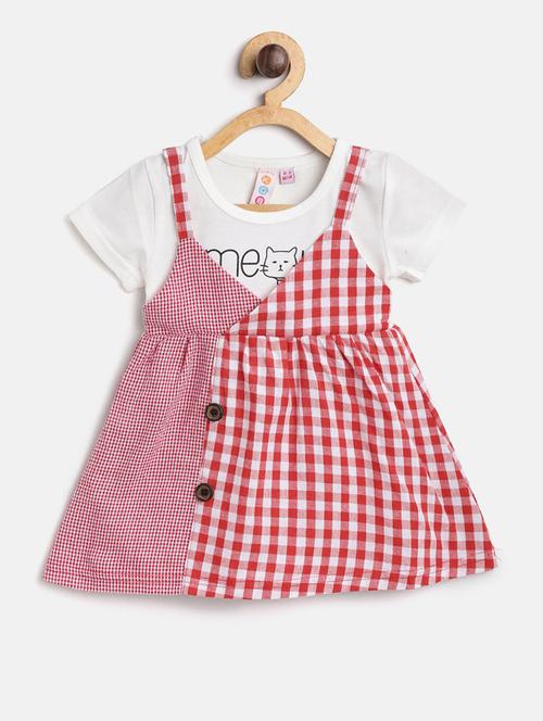 red cotton frock - 16601566 - Standard Image - 1