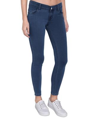 slim fit solid jeans - 16601585 - Standard Image - 2