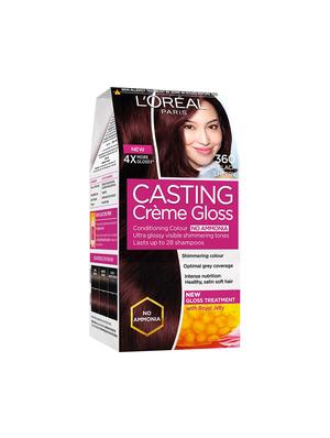l'oreal paris casting creme gloss hair color, black cherry 360, 87.5g+72ml - 16601627 - Standard Image - 2