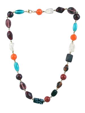multi colored glass chain necklace - 16602223 - Standard Image - 2