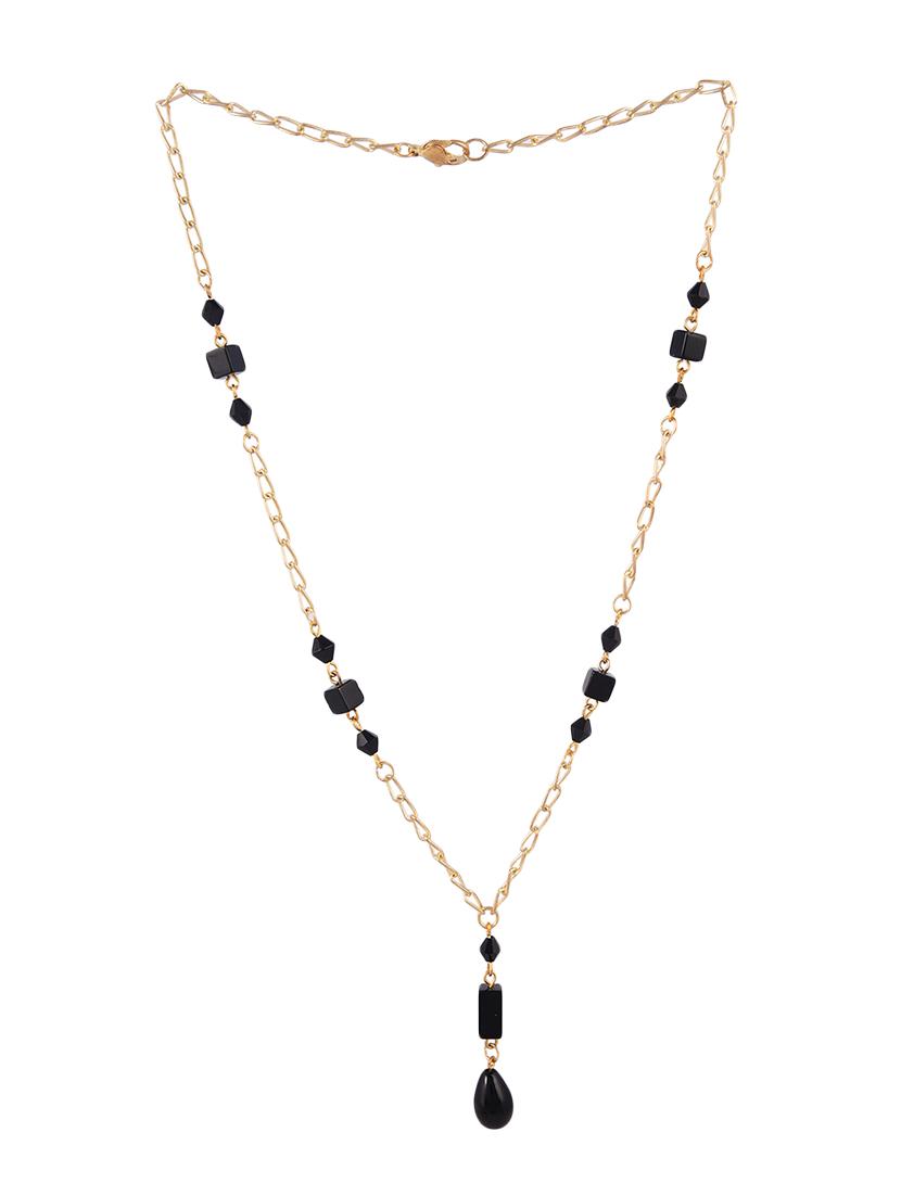 black glass chain necklace - 16602235 - Zoom Image - 2