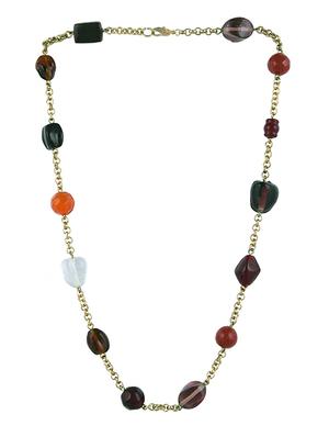 multi colored glass chain necklace - 16602322 - Standard Image - 2