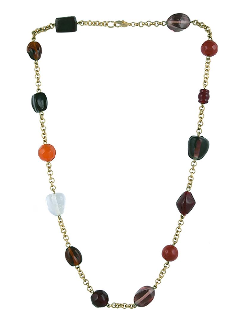 multi colored glass chain necklace - 16602322 - Zoom Image - 2