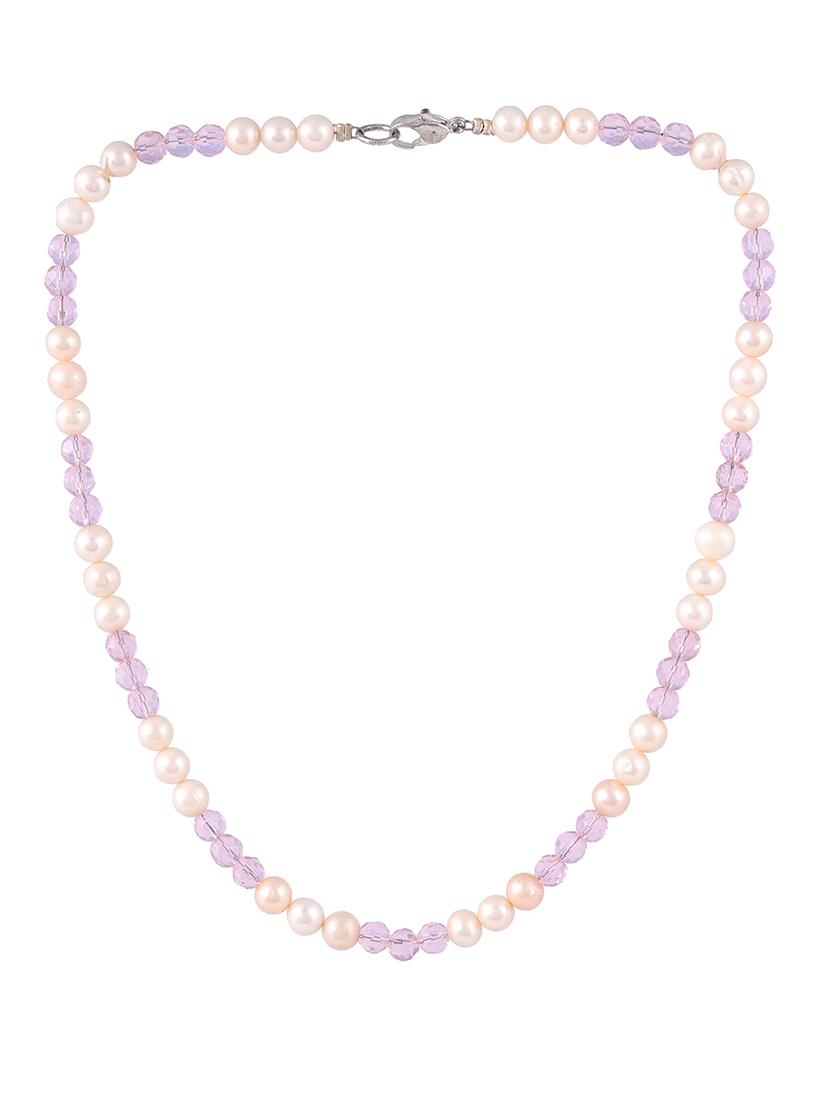 purple glass statement necklace - 16602348 - Zoom Image - 2