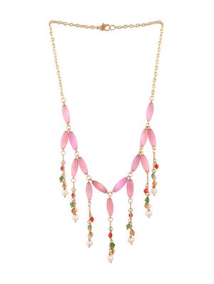 pink glass statement necklace - 16602358 - Standard Image - 2