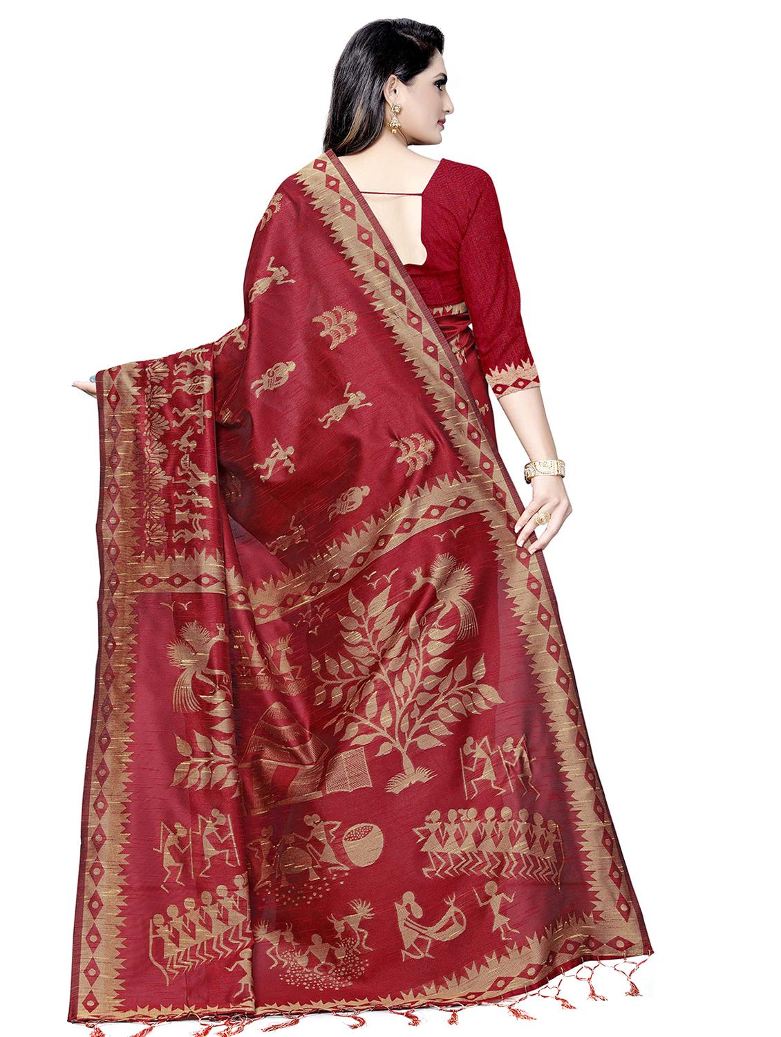 conversational printed saree with blouse - 16602413 - Zoom Image - 2