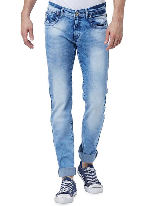 blue heavy washed jeans - 16602940 - Standard Image - 1