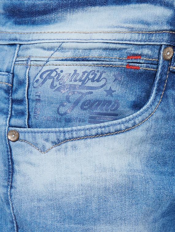 blue heavy washed jeans - 16602941 - Zoom Image - 5