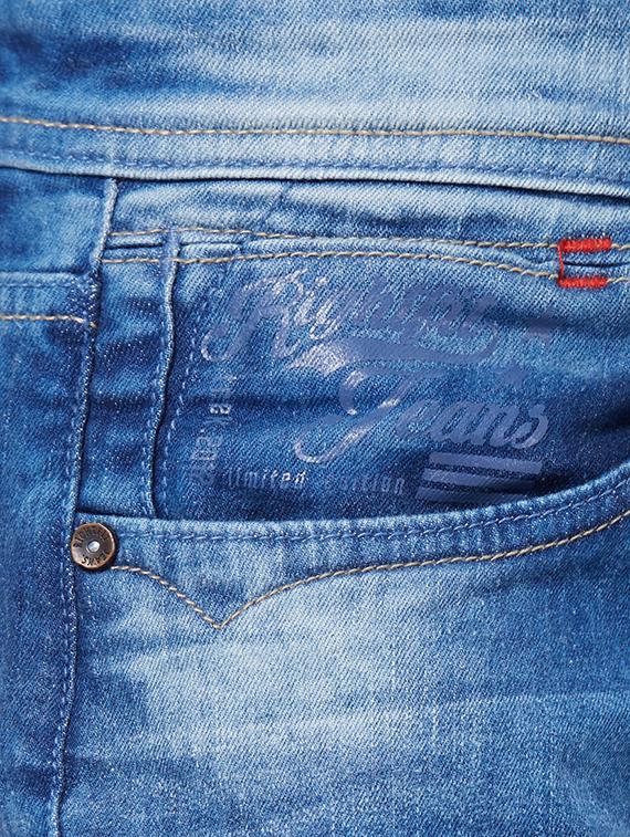 blue heavy washed jeans - 16602942 - Zoom Image - 5