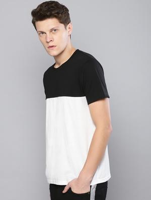 monochrome color block cut & sew t-shirt - 16602998 - Standard Image - 2