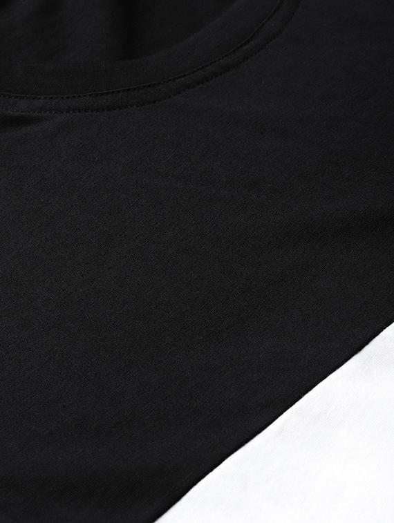 monochrome color block cut & sew t-shirt - 16602998 - Zoom Image - 5