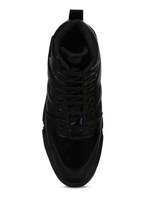 black patent leather lace up sneakers - 16603042 - Standard Image - 5