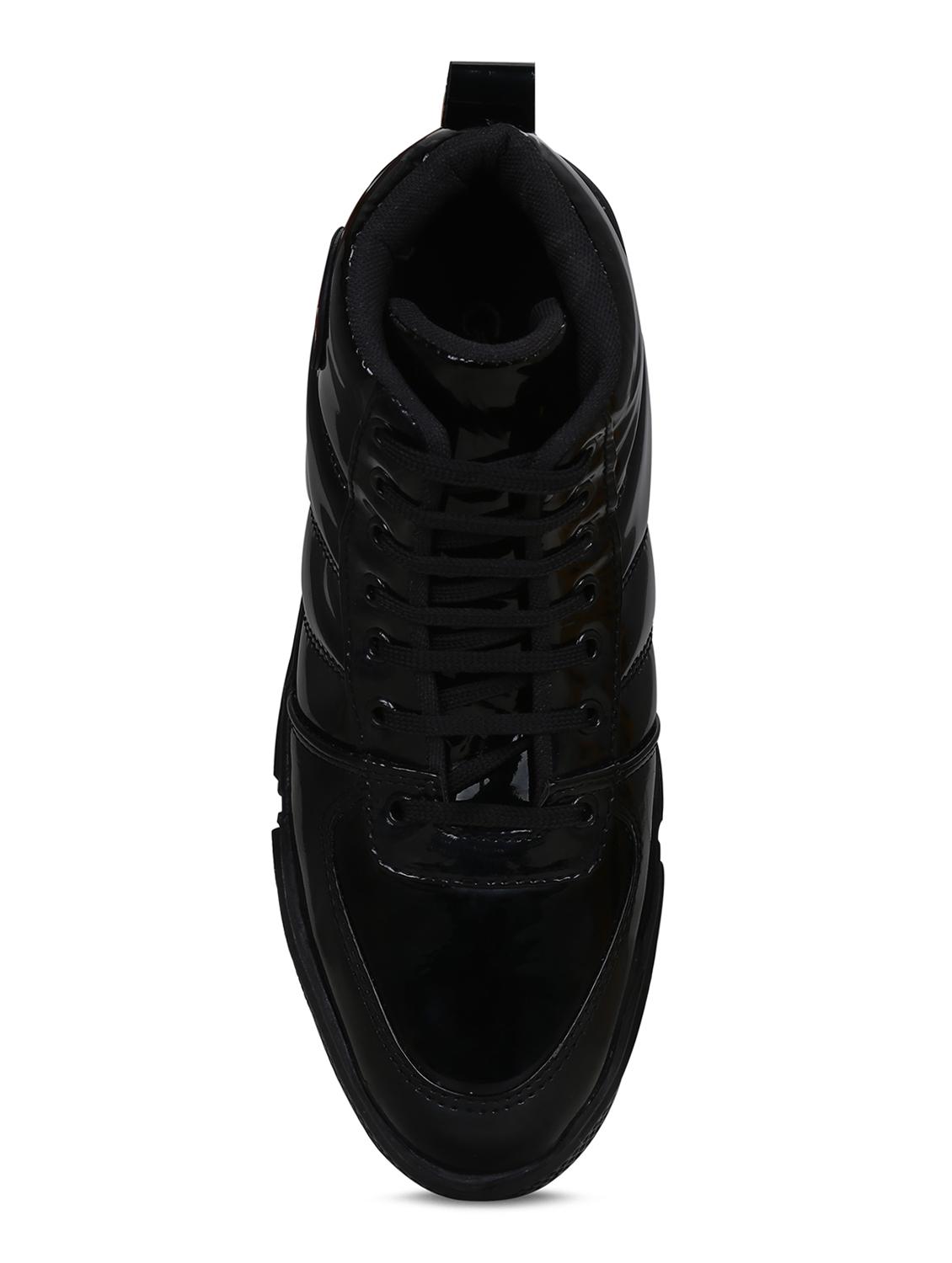black patent leather lace up sneakers - 16603042 - Zoom Image - 5