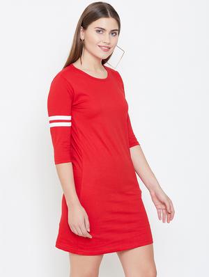 contrast detail pocket slit sheath dress - 16603108 - Standard Image - 2