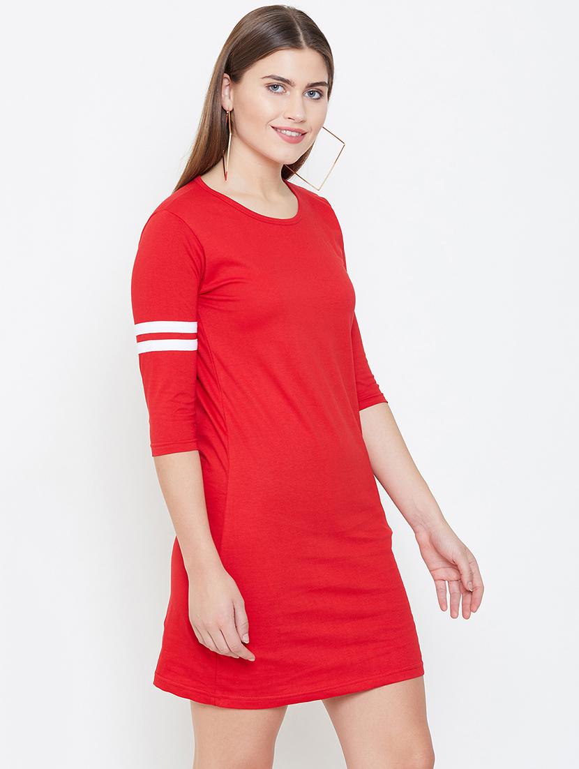 contrast detail pocket slit sheath dress - 16603108 - Zoom Image - 2